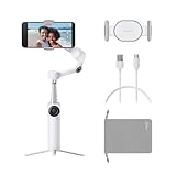 Insta360 Flow 2 Weiß, Gimbal für Smartphones – Zusammenklappbarer KI-Smartphone-Gimbal, KI- & Multi-Personen-Tracking, Stativ/Selfie-Stick integriert, Fernsteuerung, für iPhone/Android, Reise