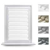 RENA Rollos Für Fenster Ohne Bohren - Tag und Nacht - Doppelrollo Klemmfix - Fensterrollo Innen Rollo Set - 81 x 140 cm