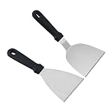 GLEAVI 2Stücke Teiliges Steak Spatel Set Hitzebeständig für Grill Wenden von Pizza Steak Pancakes und Multifunktional für Haushalt