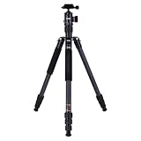 Rollei C6i Kamerastativ Carbon Schwarz, 172cm Stativ Kamera Kompakt mit Kugelkopf Leichtes Foto Reisestativ für DSLR 4-in-1 Fotostativ mit Monoppod Funktion Arca Swiss Stativ für Kamera & Smartphone