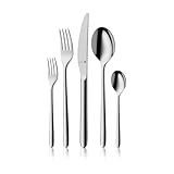 WMF Flame Plus Edelstahl Besteck Set 6 Personen, Essbesteck Set 30 teilig, Hohlheftmesser, Cromargan protect poliert, kratzbeständig, spülmaschinenfest