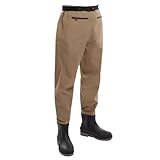 KPHYMOD Watstiefel Hüft-Wathose Für Fliegenfischen Für Herren, Leichte Khaki-Wathose Mit Hüftstiefeln Und Verstärkten Doppellagigen Knien(44 EU)