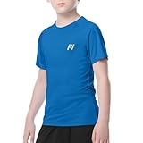 MEETWEE Jungen Rash Guard Kurzarm Kinder Badeshirt UV Schutz UPF 50 + Schwimmshirt Schnelltrocknend