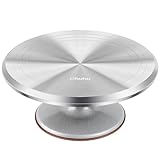 Tortenplatte Drehbar, Ohuhu Drehteller Torte 30 cm, Aluminiumlegierung Torten Drehteller, Drehbare Tortenplatte Geschenk zum Kuchendekoration
