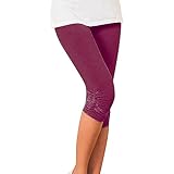 Nquwgumh Leggings für Damen, Übergröße, 5XL, für Herbst und Winter, Stretch-Faltenhose, enganliegend, 7-Minuten-Hose, Damenhose, Fitness-Leggings für Damen, kurzes Bein, Yogahose,