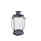 Mariles Laterne zum Stellen mit Griff wetterfest 21 cm Grablaterne Grablicht Grableuchte Friedhofslaterne Windlicht Gartenlaterne Gartenlicht Garten Grab Friedhof