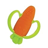 Infantino - Lil' Nibble Teethers - Karottenbeißer - Beißring Baby - Zahnungsspiele - Weicher Silikonbiss - Sensorische Erforschung - Leicht zu greifende Griffe - Baby-Spielzeug ab 0 Monaten