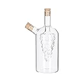 2in1 Glas Essig-Öl-Flasche Ölspender Essigspender Glasflasche Essigölflasche