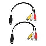 DIYEAH 2 Stück Videoadapter Ersatz -audio -videokabel Videoeingangsadapter Kabelumrechnungskabel Adapterdrähte Für Videos Ersatzvideodraht Laptop-adapterkabel Kabel Für Video Plastik