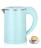 Hixava Reisewasserkocher 600ML Mini Camping Wasserkocher mit 600W Edelstahl Wasserkocher Klein Sockel mit Aufbewahrungsfunktion für Das Netzkabel Schnelle Boil Teekanne für Reisen Kochen Kaffee Tee