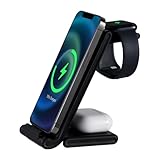 15 W 3-in-1 Schnellladestation für Telefon, Ohrhörer und Smartwatch, faltbare Multi-Geräte-Ladestation mit tragbarem Design