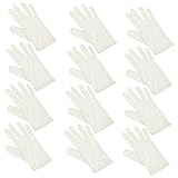 Veemoon 6 Paare Schmuck- -Handschuhe gardening gloves fäustel jewelon überziehhandschuhe labels Schutz Handhabung Ultra Juweliere Weiße Handschuhe Arbeitshandschuhe Mikrofaserstoff