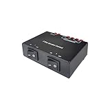 ADWITS 2-Kanal-Passivlautsprecherauswahl, 2-Zonen-Soundverteilerbox-Hub, unterstützt bis zu 150 W/Kanal, quadratische Vollmetallbox