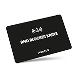 PURISTO® DEKRA geprüfte RFID Blocker Karte gegen Datenklau RFID Blocker - Der RFID Schutz für Geldbeutel - NFC Blocker Geldbörse - Schutzkarte gegen Datenklau