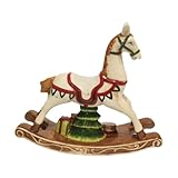 Ronyme Schaukelpferd-Ornament, Weihnachtsdekoration, handgefertigte Sammlung, Tischdekoration, Pferdestatue für Wohnzimmer, Schreibtisch, Schlafzimmer