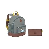 LÄSSIG Kinderrucksack mit Brustgurt Kindergartentasche Kindergartenrucksack 27 cm, 4,5 Liter oben, 1,5 Liter unten, 3 Jahre/Mini Backpack Adventure Bus