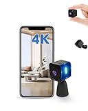 AOBOCAM Mini Kamera, 4K HD WLAN (2.4GHz) Überwachungskamera Innen Live Übertragung Handy APP Für WiFi Camera Indoor Mit Akku Kompakte Sicherheitskamera mit Bewegungsmelder/Nachtsicht/Cloud-Speicher