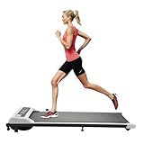 Faltbares Laufband, Klappbar Treadmill for Home Laufband für Zuhause 150kg Laufpad Running Machine für Fitness und Sport mit LED Display Tragfähigkeit 100kg für Heimgebrauch (Weiß)