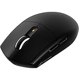 MAMBASNAKE x Attack Shark G3 Kabellose Gaming-Maus, 59g Leichte Maus, PAW3311 Optischer Sensor, 25000 DPI, Bluetooth/2,4G/USB-C, 5 Programmierbare Tasten, 500mAh Akku für PC/Xbox/Mac – Schwarz
