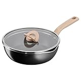 Tefal One Pick Pot G1668704 tiefe Pfanne, 24 cm, für 3 Personen, Induktion, vielseitig, Deckel, strapazierfähige Antihaftbeschichtung, Thermo-Signal-Technologie, Schwarz