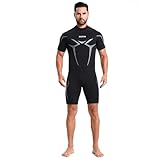 ZCCO Shorty Neoprenanzug Herren und Damen,3MM Kurzer Taucheranzug für Männer und Frauen, ideal für Surfen, Tauchen, Wassersport (Herren, 3XL)