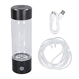 Wasserstoff-Wasserflasche, 410 Ml Tragbarer Wasserstoff-Wassergenerator mit Nasenschlauch, Wiederaufladbarer USB-Wasserstoff-Wasserionisierer, Gesundheitsbecher 1200–1400 Ppb