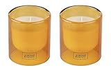 Duftkerze Mod. Vanilla S, 2er Set lieblich, verwöhnender Vanille-Duft Weiß