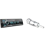 Kenwood KMM-BT508DAB - USB-Autoradio mit DAB+ & Bluetooth Freisprecheinrichtung (Amazon Alexa, Soundprozessor) & Hama Antennenadapter Antennenstecker DIN - Antennenkupplung ISO 43642
