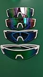 DASHUAIGE 4 Paar Fahrradbrille Fahrrad UV 400, Sonnenbrille für Damen Herren, Rennrad, Ski, Rave