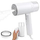 1200W Tragbarer Dampfglätter, kompaktes und faltbares Reisebügeleisen mit Dampfbürste und 200-ml-Wassertank 20s Schnelle Erwärmung Dampfglätter KleidungTragbarer Clothes Steamer für Reise und Zuhause