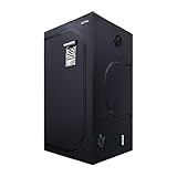 SunStream Growzelt 150x150x200cm Grow Tent für Hydrokulturen Pflanzenzelt Homegrow, 600D Oxford GrowZelt und Mylar 98% ReflexionsvermöGen