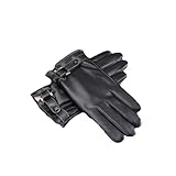Suammiitstrieadea 1 Paar Fahrradhandschuhe für Herren, Winter, winddicht, Thermo-Touchscreen, Outdoor-Sport, Angeln, Skaten, Skaten, Fäustlinge, Schwarz / Weiß