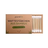 pandoo 4er Pack plastikfreie Bambus Wattestäbchen | 800 Stück | 100% biologisch abbaubar, vegan & nachhaltig | premium Wattestäbchen | Alternative für Plastik- und Papier-Wattestäbchen