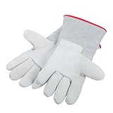 Homoyoyo 1Paar Isolierte Wasserdichte Arbeitshandschuhe für Herren Rindsleder Winterhandschuhe für Kühllager und Robuster Handschutz bei Kaltem Wetter