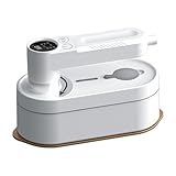 Ujjdwiurgh Tragbarer Dampfbügeleisen für Kleidung, tragbarer Reise-Dampfglätter, 1200 W, 8 Modi, Mini-Dampfbügeleisen, für Zuhause und Reisen, EU-Stecker