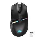 CORSAIR DARKSTAR RGB WIRELESS MMO Gaming Mouse - 26.000 DPI - 15 Programmierbare Tasten - Bis zu 80 Stunden Akkulaufzeit - iCUE-Kompatibel - PC, PS5, PS4, Xbox - Schwarz