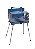 Campingaz Camping Grill Pueblo IV 200 SGR, Gasgrill Camping mit abnehmbaren Füßen, tragbarer Grill und 3-fach Kocher in einem Koffergrill, inkl. Drehspieß, 5.200 Watt, 72,5 x 54 x 108 cm