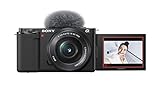Sony ZV-E10 Vlogging Kamera mit 16–50mm Objektiv (APS-C) – 4K-Video, schwenkbares Display, Echtzeit-Augen-Autofokus, leicht & ideal für Vlogger & Einsteiger