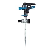 360 Grad drehbar rotierender Schlauch Impulsspringer Spraysystem Wasser- Wassersprenger Gartenschläuche 3/4 (Blue, One Size)