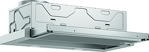 Bosch DFL064A52 Serie 4 Flachschirmhaube, 60 cm breit, Um- & Abluft, Made in Germany, EcoSilence Drive leiser und effizienter Motor, LED-Beleuchtung gleichmäßige Ausleuchtung, Kurzhubtasten