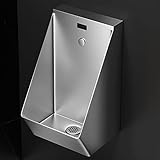 Urinal aus Edelstahl mit intelligentem Sensor, hocheffiziente berührungslose Spülung für hygienische und moderne öffentliche Toiletten in Hotels, Schulen und Familien