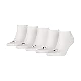 PUMA Unisex Puma Unisex Plain Sneaker - Trainer (5 Pack) Socks, Weiß, 39-42 EU