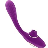 Dual Suction Vibe Klitoris Sauger für Frauen - 10 Stufen & G Punkt Vibration für Her, Wiederaufladbar & Klitoris Stimulator - Lovers Paradise, Lila