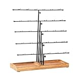 sporful Schmuckständer, schwarz, höhenverstellbar, für Armreifen, Halsketten, dekoratives Ornament, Zuhause, Regal, Schlafzimmer, Schreibtisch, Wohnheim