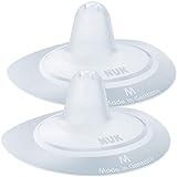 NUK Stillhütchen | Brusthütchen zum Stillen | schützt vor wunden Brustwarzen | dünnes Silikon | Größe M (20mm) | inklusiv Schutzdose | 2 Stück