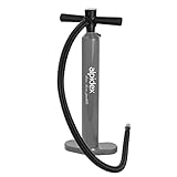 ALPIDEX Doppelhub Luftpumpe Pumpe Manometer Handpumpe Stand Up Paddle Schlauchboot SUP, Farbe:grau