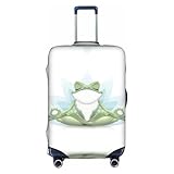GXUNGT Lustige Yoga Frosch Druck Reisegepäck Abdeckung, personalisierte faltbare Tasche für Koffer, ideal für alle Reisenden, Weiß, XL, Weiß, XL