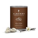 P-STASH Mandel Zimt Vanille, Edle Mandeln geröstet 60g, fettfreie Trommelröstung, Nussmischung mit einzigartigen Gewürzkombinationen, Premium Nuts made in Berlin