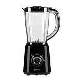 STARCREST Standmixer mit 1,5L Kunststoffbehälter, Zerkleinerer Küche elektrisch 500 Watt Leistung, Blender Küchenmixer für Smoothies oder Babynahrung, Mixgerät mit 2 Geschwindigkeiten, Schwarz