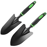 EclipseGuard 2 PCS Blumenkelle, Gartenkelle & Handbreite Schaufel Spitz, Klein Pflanzkelle zum Garten Balkon, Länge 32 cm, Langlebiger Stahlkopf/Kunststoff Griff, Klein gartenschaufel Set